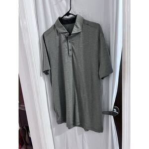 Lululemon Polo Shirt Men's Size M Green Short Sleeve Stretch Casual Golf